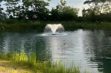Wooded Acres Campground Pond With Fountain